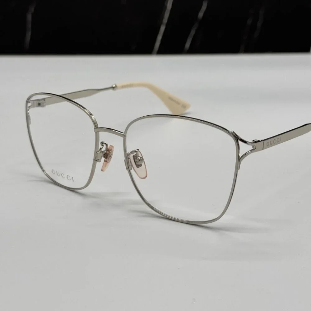 NEW GG0819OA 003 GUCCI SILVER WOMEN GUCCI EYEGLASSES